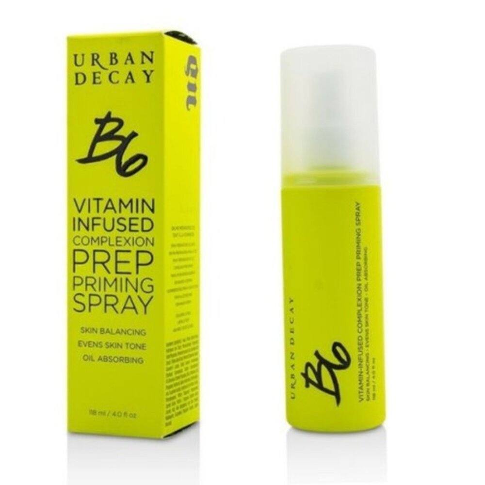 NIB Full Size Urban Decay B6 Vitamin Infused Complexion Prep Priming Spray 4 oz